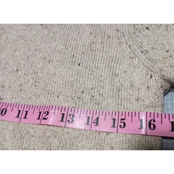 CHARTER CLUB: Beige 3/4 Sleeve Cowl-Neck Sweater, Women's Size P/S - Picture 3 of 6